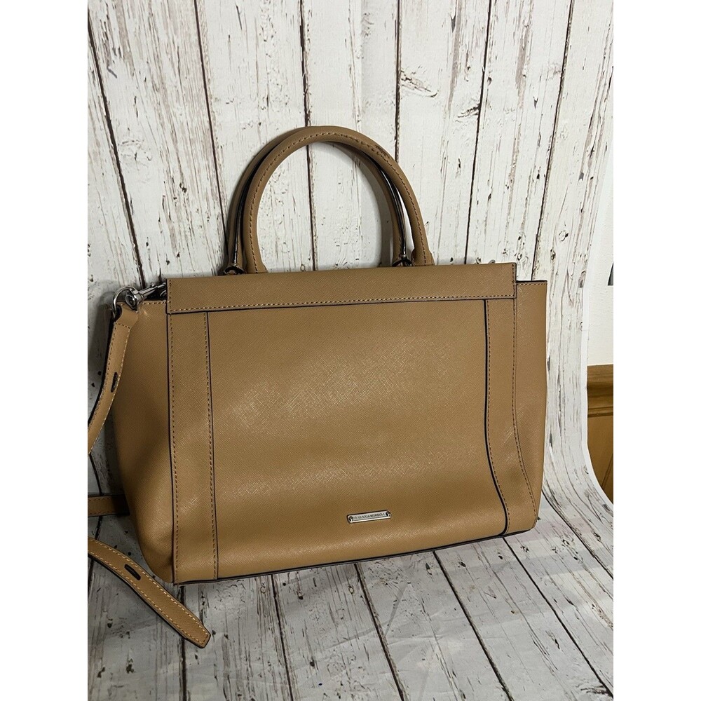 Rebecca Minkoff Monroe Textured-leather Shoulder/handbag In Biscuit